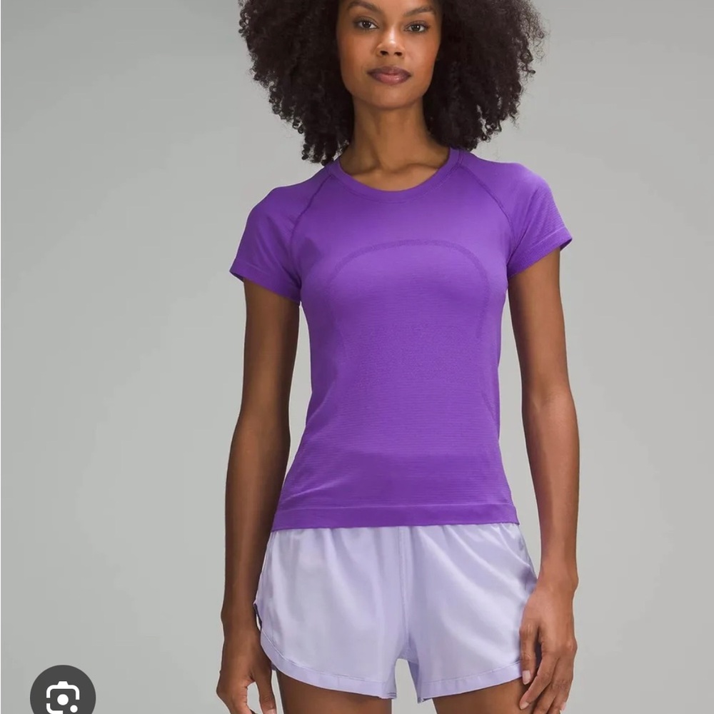 Lululemon purple swiftly teach top
